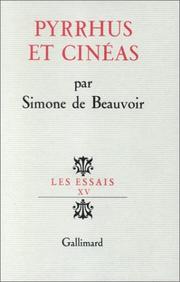 Front cover of Pyrrhus et Cinéas by Simone de Beauvoir