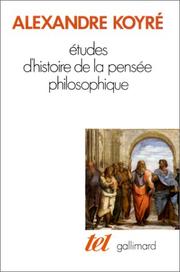Front cover of Études d'histoire de la pensée philosophique by Alexandre Koyré