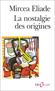 Cover of La nostalgie des origines by Mircea Eliade