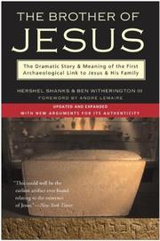 Front cover of The brother of Jesus by Hershel Shanks