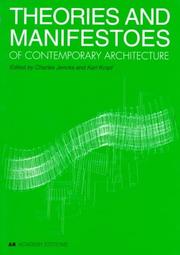 Front cover of Theories and manifestoes of contemporary architecture by Charles Jencks