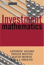 Front cover of Investment mathematics by A. T. Adams