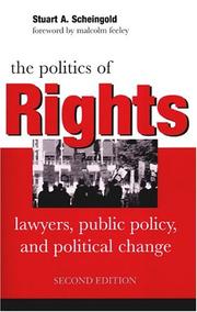 Cover of The politics of rights by Stuart A. Scheingold