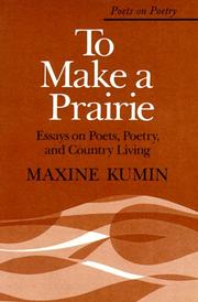 Cover of To Make a Prairie by Maxine Kumin