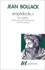 Cover of Empédocle by Jean Bollack