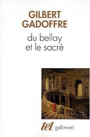 Front cover of Du Bellay et le sacré by Gilbert Gadoffre