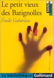 Cover of Le Petit Vieux des Batignolles by Émile Gaboriau
