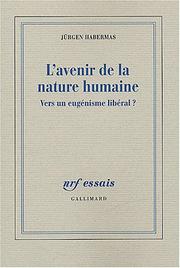 Front cover of L'avenir de la nature humaine by Jürgen Habermas