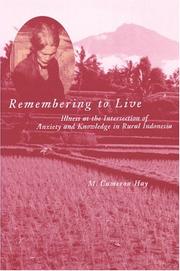 Front cover of Remembering to Live: Illness at the Intersection of Anxiety and Knowledge in Rural Indonesia (Southeast Asia: Politics, Meaning, and Memory) by M. Hay