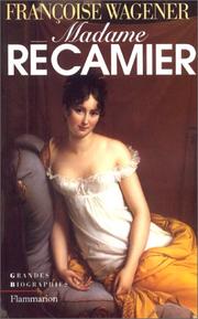 Cover of Madame Récamier by Françoise Wagener