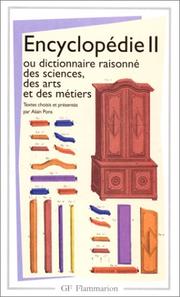Front cover of Encyclopédie ou dictionnaire raisonné... tome 2 by Pons