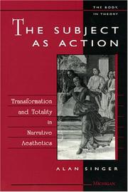 Cover of The subject as action by Alan Singer