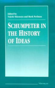 Cover of Schumpeter in the history of ideas by Yūichi Shionoya