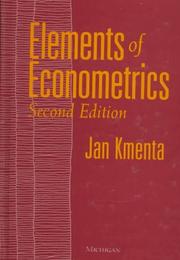 Front cover of Elements of econometrics by Jan Kmenta