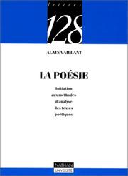 Cover of La poésie by Alain Vaillant