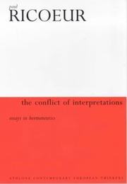 Front cover of The conflict of interpretations by Paul Ricœur