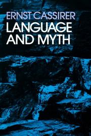 Cover of Language and myth by Ernst Cassirer