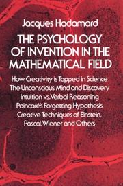 Front cover of The psychology of invention in the mathematical field by Jacques Hadamard