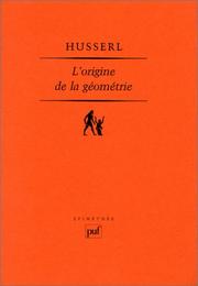 Cover of L' origine de la géométrie by Edmund Husserl