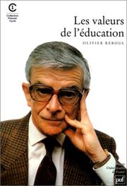 Cover of Les valeurs de l'éducation by Olivier Reboul