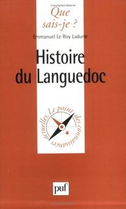 Cover of Historie du Languedoc by Emmanuel Le Roy Ladurie