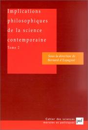 Front cover of Implications philosophiques de la science contemporaine, tome 2 by Bernard Espagnat