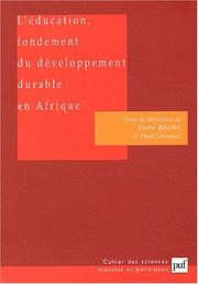 Cover of L'éducation, fondement du développement durable en Afrique by Paul Germain