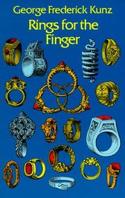 Front cover of Rings for the finger by George Frederick Kunz