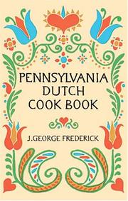 Front cover of Pennsylvania Dutch cook book by J. George Frederick