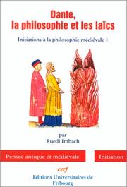 Front cover of Dante, la philosophie et les laïcs by R. Imbach