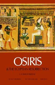 Cover of Osiris and the Egyptian resurrection by E. A. Wallis Budge