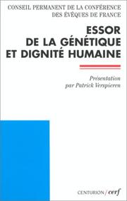 Front cover of Essor de la génétique et dignité humaine by Eglise catholique. Conférence épiscopale franç