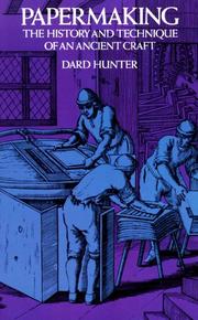 Cover of Papermaking by Dard Hunter
