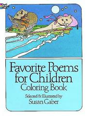 Front cover of Favorite Poems for Children Coloring Book by Susan Gaber
