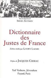 Front cover of Dictionnaires des Justes de France by Lucien Lazare