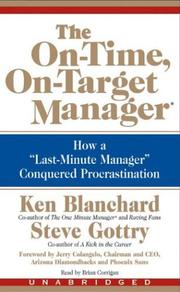 Front cover of The On-Time, On-Target Manager by Ken Blanchard