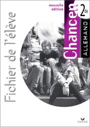 Front cover of Chancen Allemand Fichier De L'eleve by Martine Bertolus