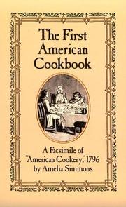 Front cover of The first American cookbook by Amelia Simmons