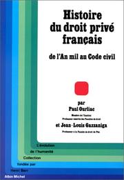 Cover of Histoire du droit privé français de l'an mil au Code civil by Paul Ourliac