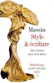 Cover of Style et écriture by Massin