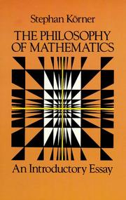 Front cover of The philosophy of mathematics by Stephan Körner