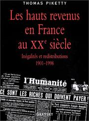 Cover of Les hauts revenus en France au XXe siècle by Thomas Piketty
