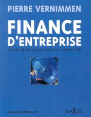 Cover of Finance d'entreprise by Pierre Vernimmen