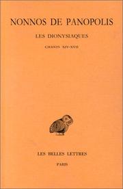 Cover of Les Dionysiaques, tome 6, Chants XIV-XVII by Nonnus of Panopolis