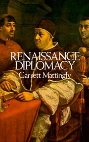 Cover of Renaissance diplomacy by Garrett Mattingly