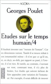 Front cover of E tudes sur le temps humain by Georges Poulet
