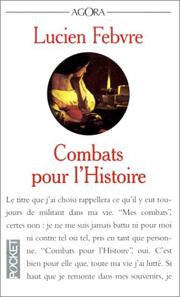 Front cover of Combats pour l'histoire by Lucien Febvre