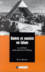 Front cover of Saints et société en Islam by Boubrik R