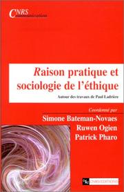 Front cover of Raison pratique et sociologie de l'éthique by Simone Bateman-Novaes