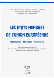 Front cover of Les Etats membres de l'Union européenne by Rideau